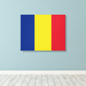 Roemeense vlag canvas afdruk (Insitu (Houten vloer))