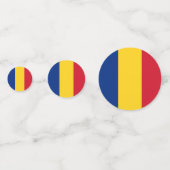 Roemeense vlag confetti (Achterkanten)