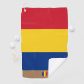 Roemeense vlag en Roemeense monoculaire handdoek (Insitu)