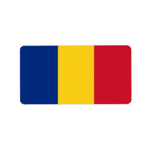 Roemeense vlag etiket