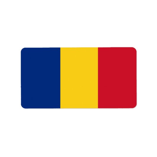 Roemeense vlag etiket (Voorkant)