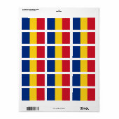 Roemeense vlag etiket (Full Sheet)