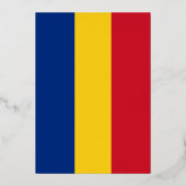 Roemeense vlag folie uitnodiging (Voorkant)