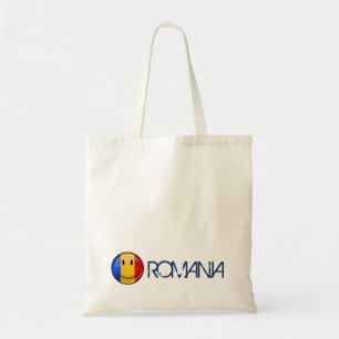 Roemeense vlag glimlachen tote bag