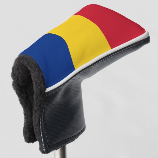 Roemeense vlag golfheadcover (3/4 voorkant)