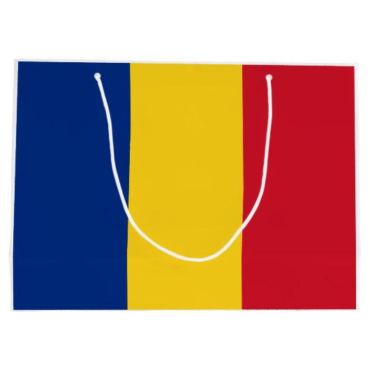 Roemeense vlag groot cadeauzakje (Achterkant)