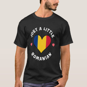Roemeense Vlag Hart Gewoon Een Beetje Roemeens Roe T-shirt