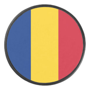 Roemeense vlag hockey puck