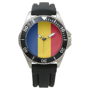Roemeense vlag horloge