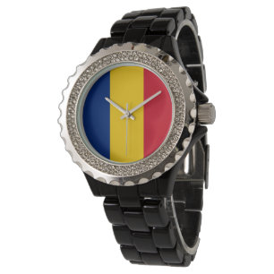 Roemeense vlag horloge