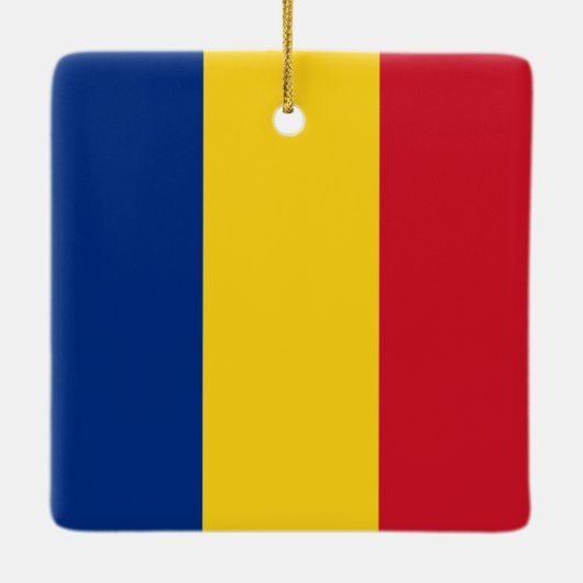 Roemeense vlag keramisch ornament (Achterkant)