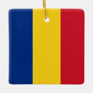 Roemeense vlag keramisch ornament