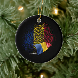 Roemeense vlag keramisch ornament