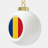 Roemeense vlag keramische bal ornament (Rechts)
