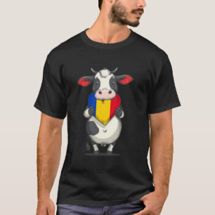 Roemeense Vlag Koe Hart Roemeense Trots Roemeense  T-shirt
