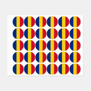 Roemeense vlag labels