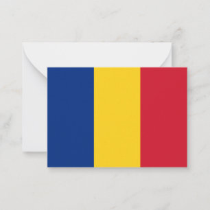 Roemeense vlag notitiekaartje
