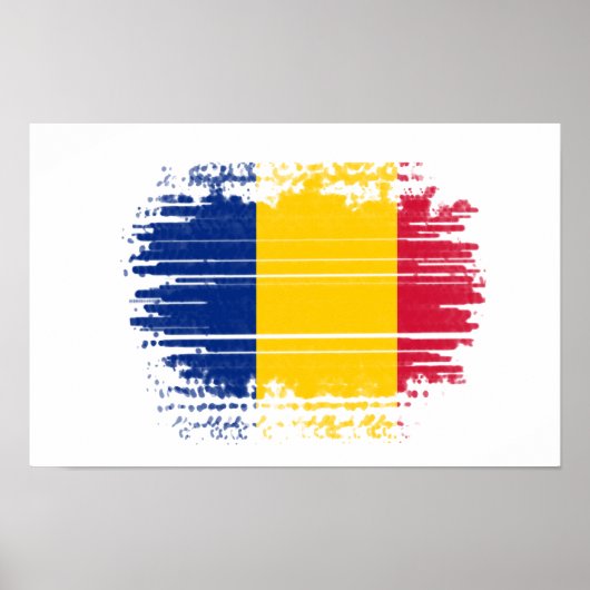 Roemeense vlag poster (Voorkant)