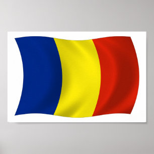 Roemeense vlag — Poster afdrukken