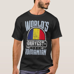 Roemeense vlag Romaanse Mannen en vrouwen 2 T-shirt