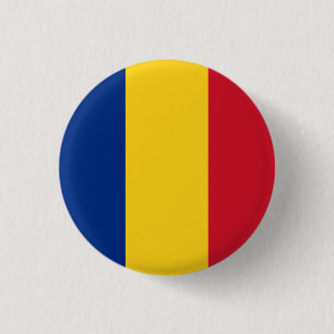 Roemeense vlag ronde button 3,2 cm