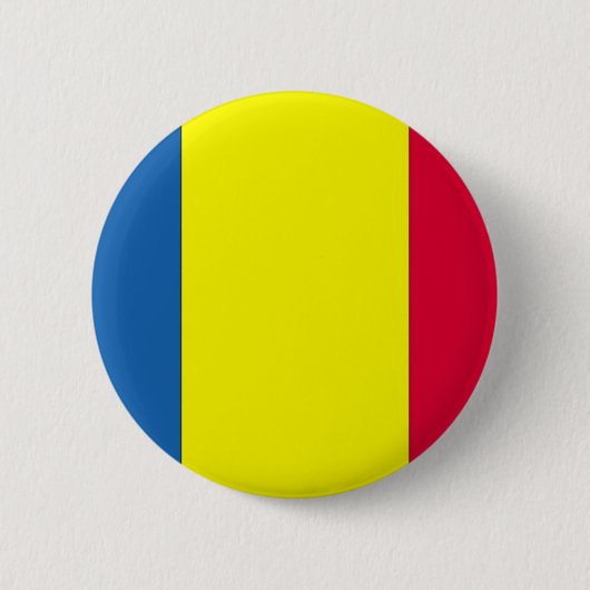 Roemeense vlag ronde button 5,7 cm (Voorkant)