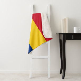 Roemeense vlag sherpa deken