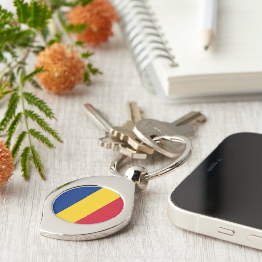 Roemeense vlag sleutelhanger (Zijkant)