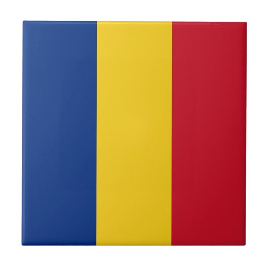 Roemeense vlag tegeltje (Voorkant)