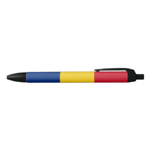 Roemeense vlag zwarte inkt pen