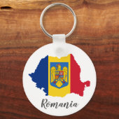 Roemeense vlaggenkaart sleutelhanger (Achterkant)