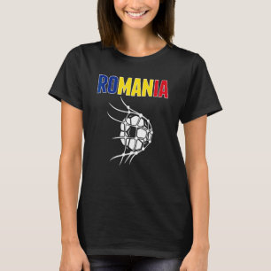 Roemeense Voetbalbal In Net Steun Roemeense Voetb T-shirt