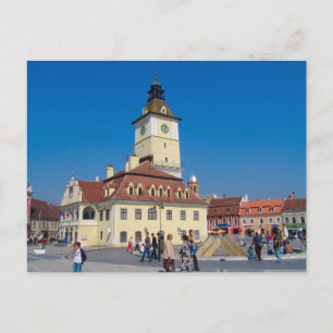 Roemenië, Brasov, hoofdstadsplein Briefkaart