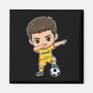 Roemenië Dab Kid Doel Cartoon Roemeense Vlag Voor Magneet