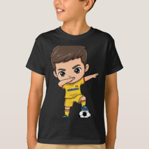 Roemenië Dab Kid Doel Cartoon Roemeense Vlag Voor T-shirt