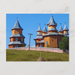 Roemenië, een nieuwe kerk op het platteland van Mo Briefkaart