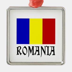 Roemenië en Roemeense vlag Metalen Ornament
