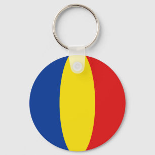 Roemenië Fisheye Flag Sleutelhanger