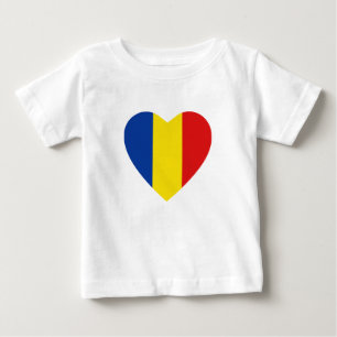 Roemenië Flag Hart T-shirt
