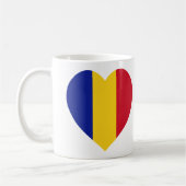 Roemenië Flag Heart Koffiemok (Links)