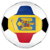 Roemenië Football en Roemeense vlag / sport Voetbal (Gedraaid)