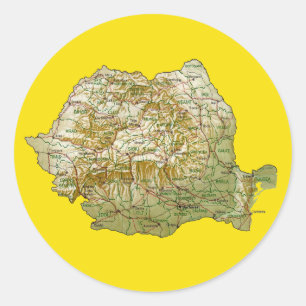 Roemenië Kaart Sticker