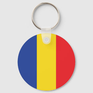 Roemenië land ronde vlag sleutelhanger