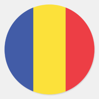 Roemenië land ronde vlag sticker