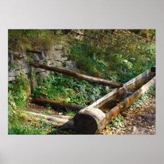 Roemenië, Moldavië, water in de bergen Poster