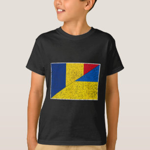 Roemenië Oekraïne Vlag Roemeense Oekraïense Trots T-shirt