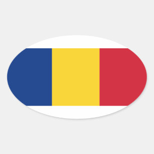 Roemenië * Ovale vlag Sticker România autocolant