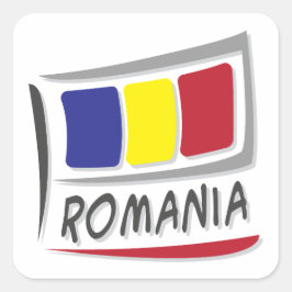 Roemenië Pride X Vlag Vierkante Sticker
