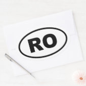 Roemenië RO European Ovale Sticker (Envelop)