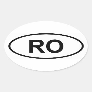Roemenië "RO" Ovale Sticker